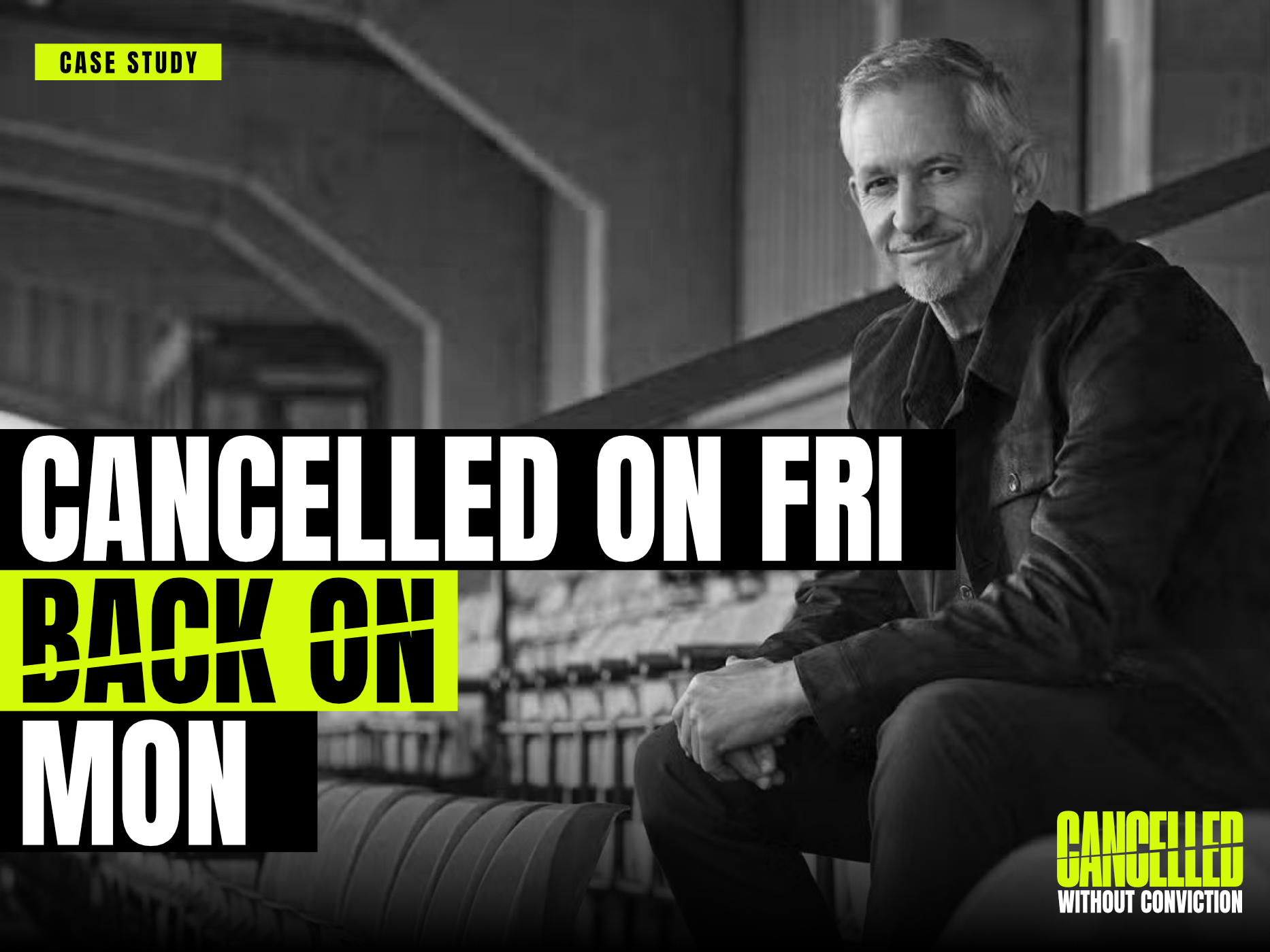 CANCELLED ON FRIDAY, BACK BY MONDAY